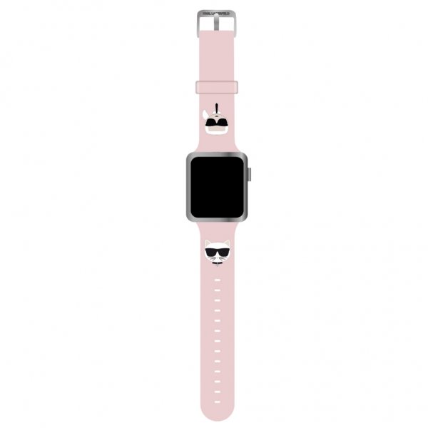 Karl Lagerfeld Apple Watch 42/44/45mm/Apple Watch Ultra Rem Karl & Choupette Rosa