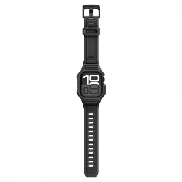Spigen Apple Watch 42mm (Serie 10/11) Rem Rugged Armor Pro 2 Mat Sort