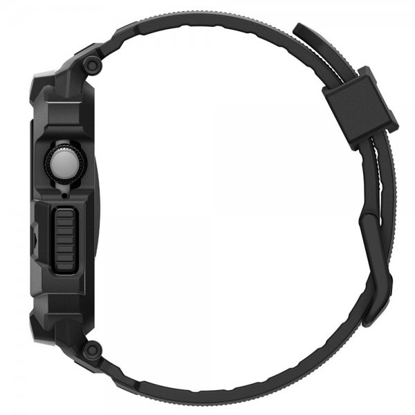 Spigen Apple Watch 42mm (Serie 10/11) Rem Rugged Armor Pro 2 Mat Sort