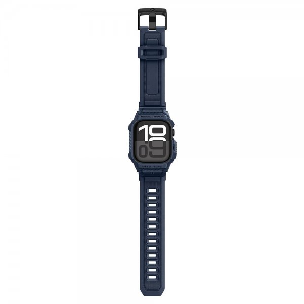Spigen Apple Watch 42 mm (serie 10/11) urrem Rugged Armor Pro 2 Marineblå