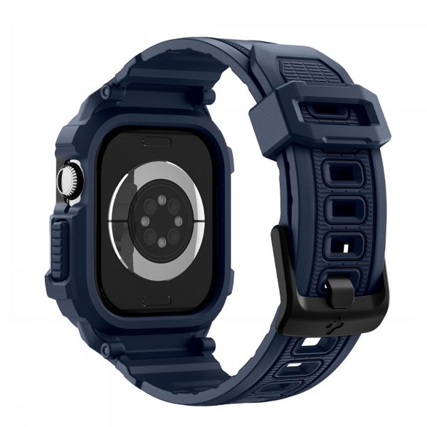 Spigen Apple Watch 42 mm (serie 10/11) urrem Rugged Armor Pro 2 Marineblå