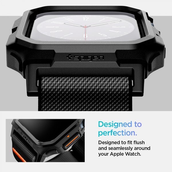 Spigen Apple Watch 42mm (Series 10/11) Rem og Etui Lite Fit Pro Mat Sort