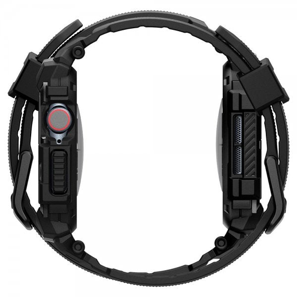 Spigen Apple Watch 42mm (Serie 10/11) Rem og Cover Rugged Armor Pro Mat Sort