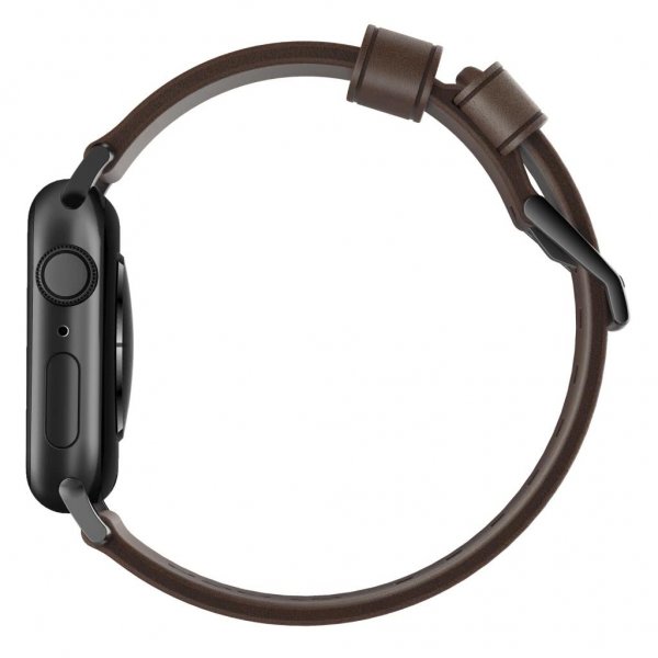 Nomad Apple Watch 44/45/46mm/Apple Watch Ultra urrem Modern Band Black Hardware Rustic Brown