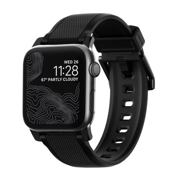 Nomad Apple Watch 44/45/46mm/Apple Watch Ultra-rem Rugged Band Black Hardware Sort