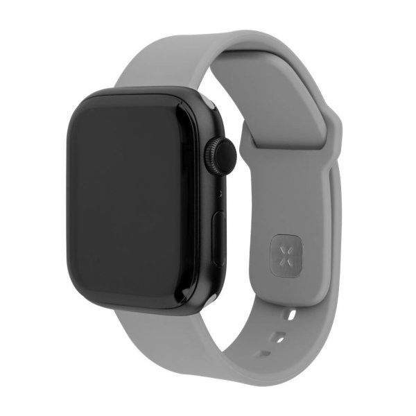 Fixed Apple Watch 44/45/46mm Armbånd Silikone Sporty Rem Grå