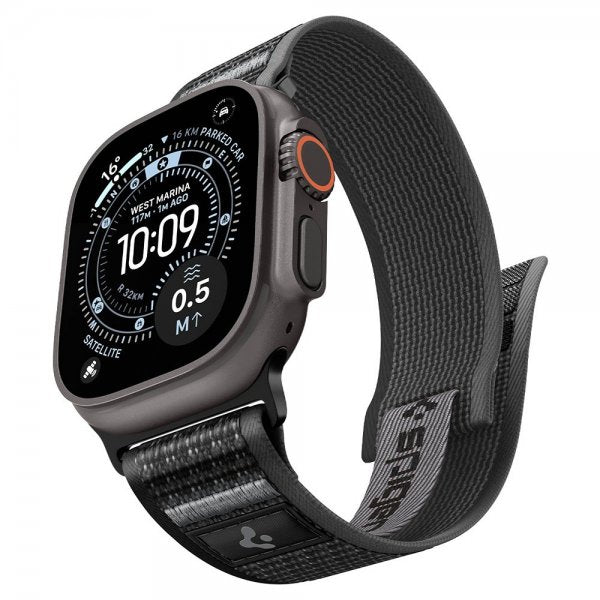 Spigen Apple Watch 44/45/46mm/Ultra 49mm Rem Athlex Air 2 Active Sort Grå