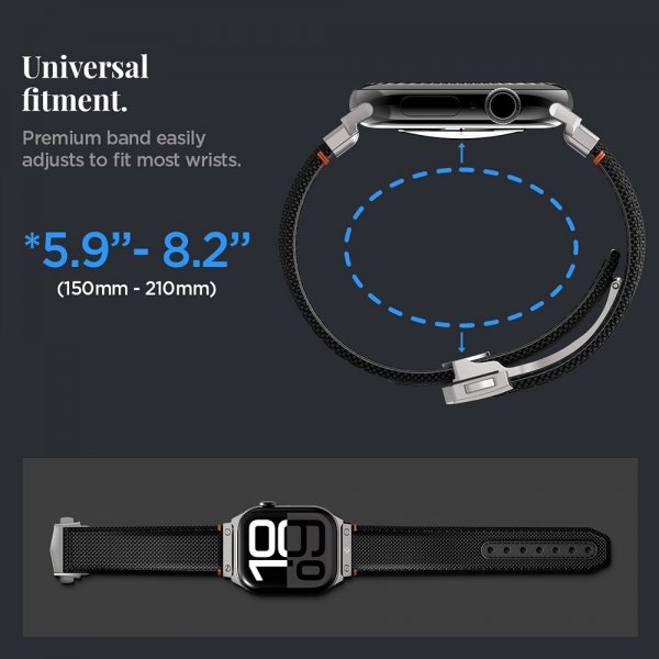Spigen Apple Watch 44/45/46mm/Ultra 49mm Rem Classic Fit Sort