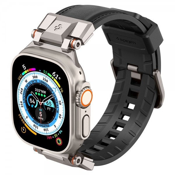 Spigen Apple Watch 44/45/46mm/Ultra 49mm Rem DuraPro Armor PU Sort