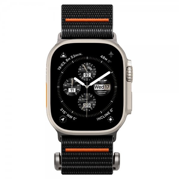 Spigen Apple Watch 44/45/46mm/Ultra 49mm Rem DuraPro Flex Sort