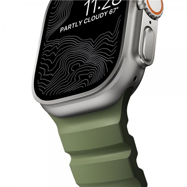 Nomad Apple Watch 44/45/46mm/Ultra 49mm Rem Rocky Point Natural Forest