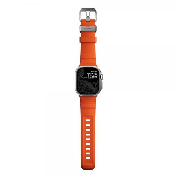 Nomad Apple Watch 44/45/46mm/Ultra 49mm Rem Rocky Point Natural Magma