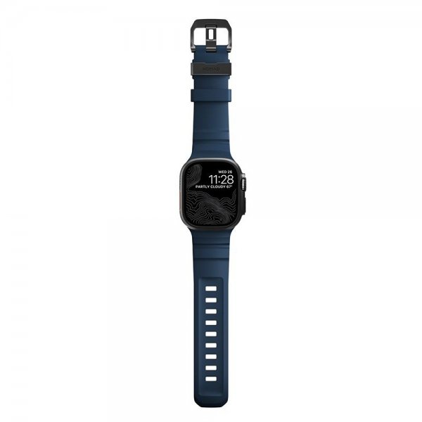 Nomad Apple Watch 44/45/46mm/Ultra 49mm Armbånd Rocky Point Sort Atlantic