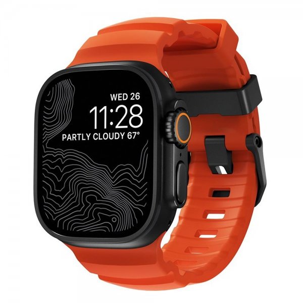 Nomad Apple Watch 44/45/46mm/Ultra 49mm Rem Rocky Point Sort Magma