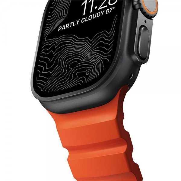 Nomad Apple Watch 44/45/46mm/Ultra 49mm Rem Rocky Point Sort Magma
