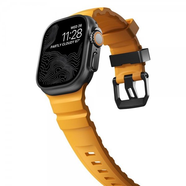 Nomad Apple Watch 44/45/46mm/Ultra 49mm Rem Rocky Point Sort Sol