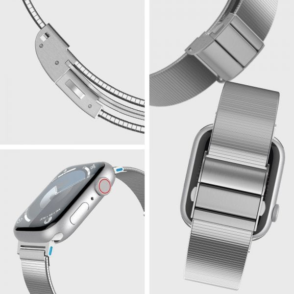 Spigen Apple Watch 44/45/46mm/Ultra 49mm Rem Sleek Link Sølv