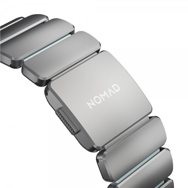 Nomad Apple Watch 44/45/46mm/Ultra 49mm Rem Stratos Band Natural Icy Blue Glow