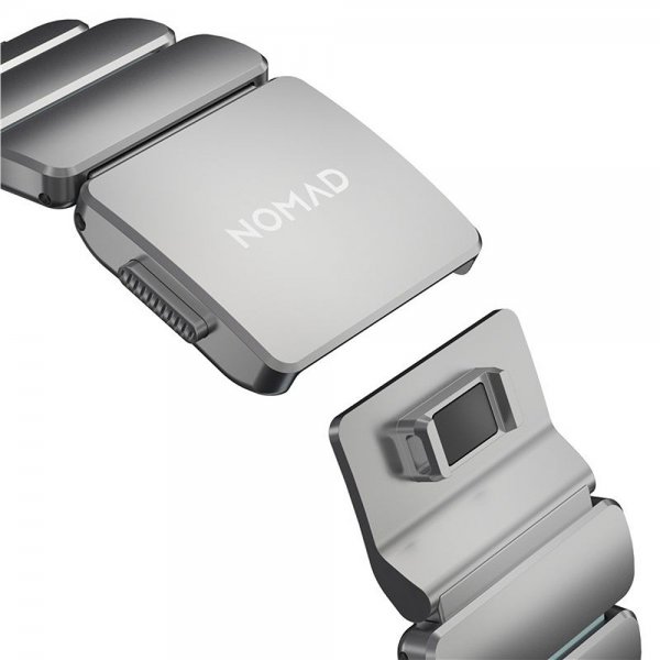 Nomad Apple Watch 44/45/46mm/Ultra 49mm Rem Stratos Band Natural Icy Blue Glow