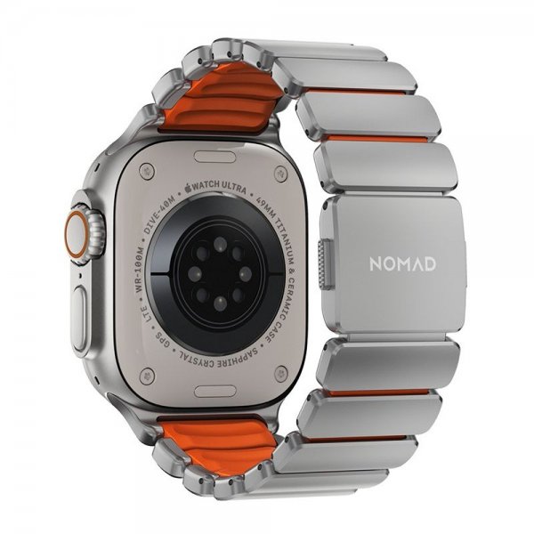Nomad Apple Watch 44/45/46mm/Ultra 49mm Armbånd Stratos Band Natural Ultra Orange