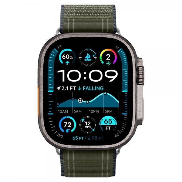 Spigen Apple Watch 44/45/46mm/Ultra 49mm Rem WBF0 Grøn