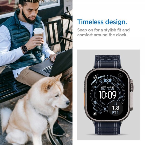 Spigen Apple Watch 44/45/46mm/Ultra 49mm Armbånd WBF0 Navy