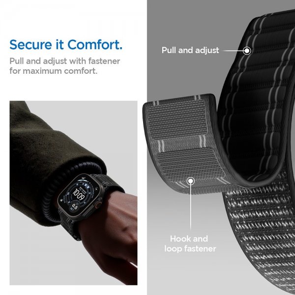 Spigen Apple Watch 44/45/46mm/Ultra 49mm Rem WBF0 Sort