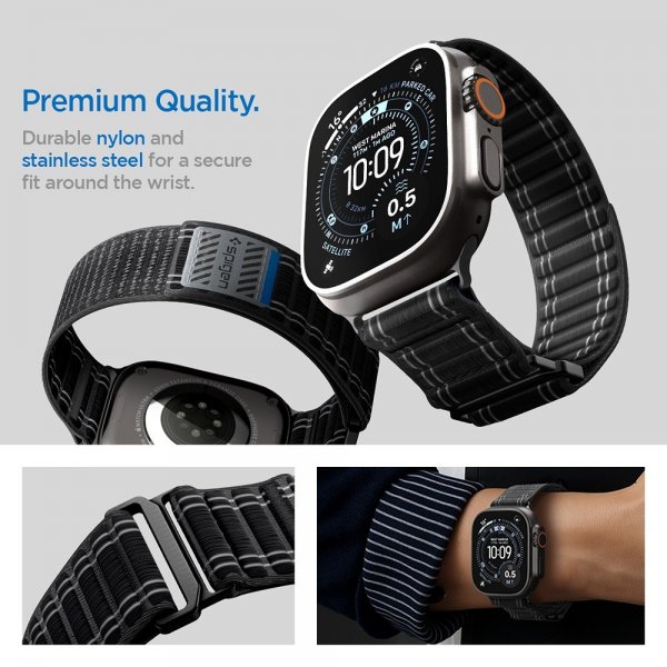 Spigen Apple Watch 44/45/46mm/Ultra 49mm Rem WBF0 Sort