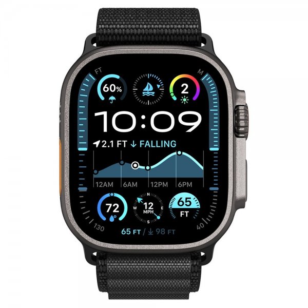 Spigen Apple Watch 44/45/46mm/Ultra 49mm Armbånd WBF1 Sort