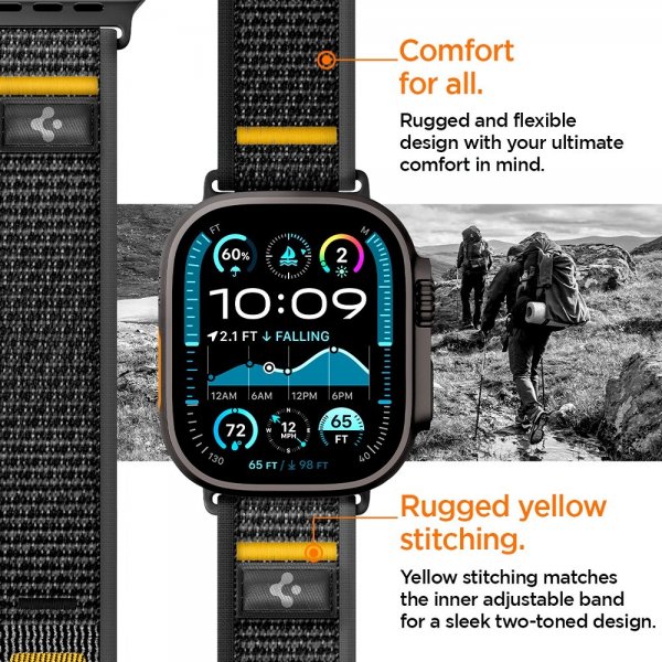 Spigen Apple Watch 44/45/46mm/Ultra 49mm Rem Athlex Air Active Black