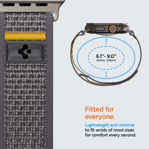 Spigen Apple Watch 44/45/46mm/Ultra 49mm Armbånd Athlex Air Active Gray
