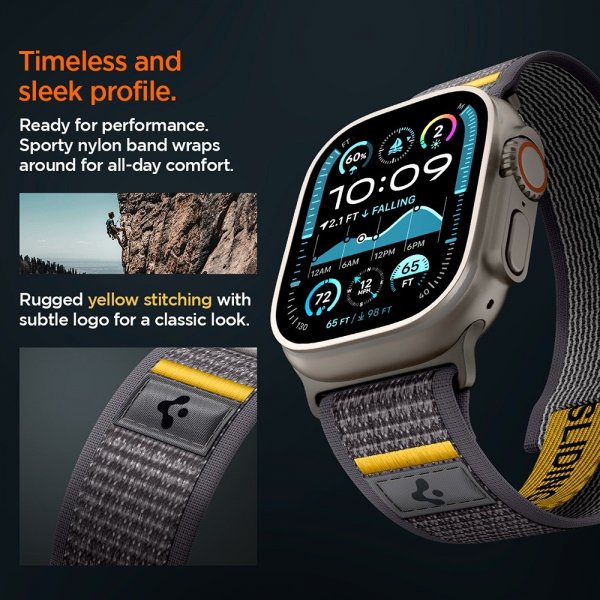 Spigen Apple Watch 44/45/46mm/Ultra 49mm Armbånd Athlex Air Active Gray