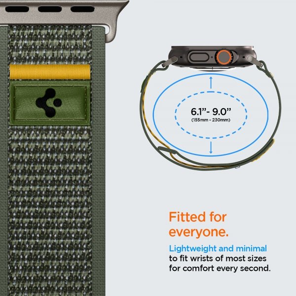 Spigen Apple Watch 44/45/46mm/Ultra 49mm Armbånd Athlex Air Active Green