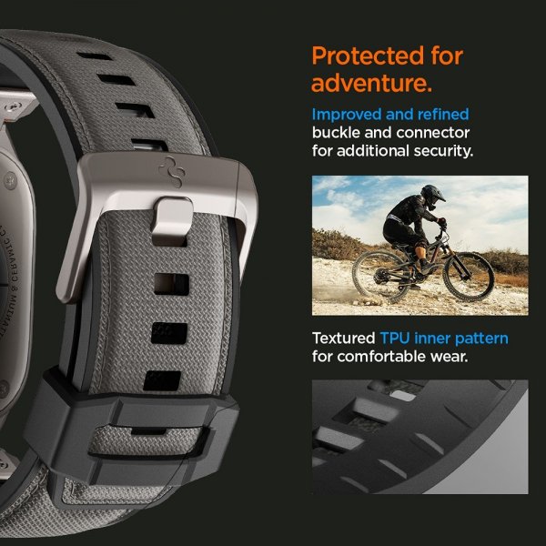 Spigen Apple Watch 44/45/46mm/Ultra 49mm Armbånd DuraPro Armor Grå