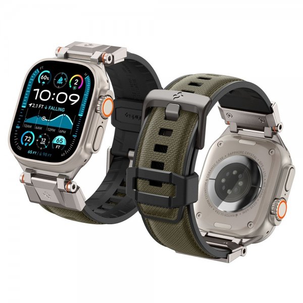 Spigen Apple Watch 44/45/46mm/Ultra 49mm Armbånd DuraPro Armor Military Green