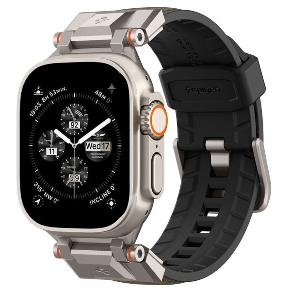 Spigen Apple Watch 44/45/46mm/Ultra 49mm Armbånd DuraPro Armor Military Green