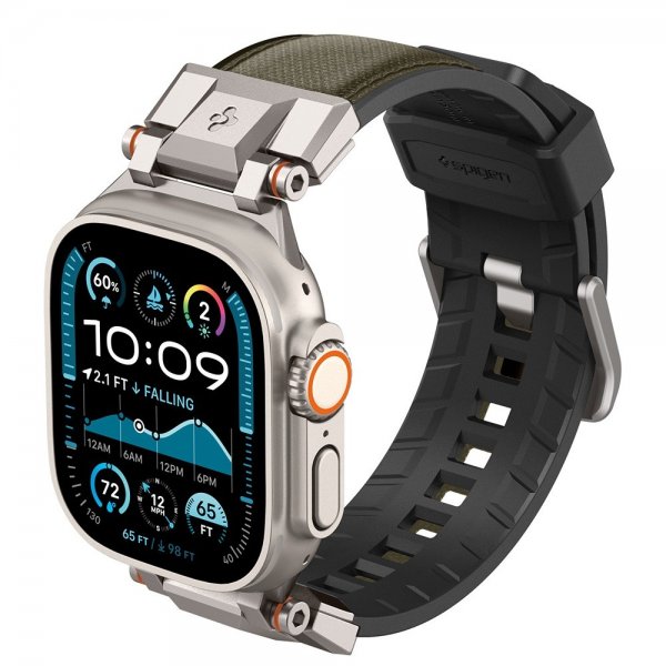 Spigen Apple Watch 44/45/46mm/Ultra 49mm Armbånd DuraPro Armor Military Green