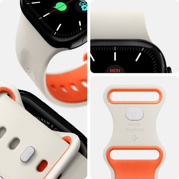 Spigen Apple Watch 44/45/46mm/Ultra 49mm Armbånd Nano Pop Orange Beige