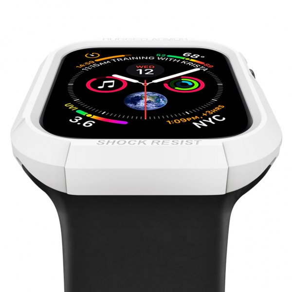 Spigen Apple Watch 44/45mm Cover Rugged Armor Hvid