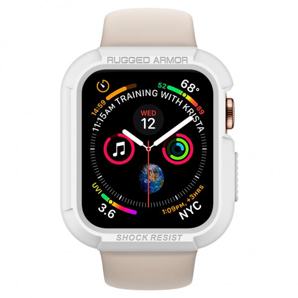 Spigen Apple Watch 44/45mm Cover Rugged Armor Hvid