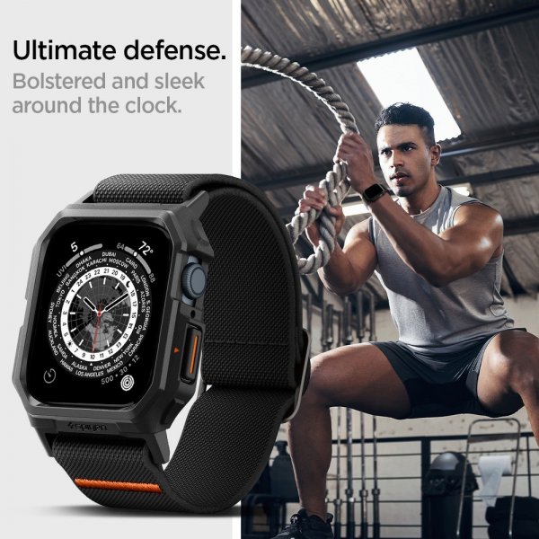 Spigen Apple Watch 45mm Rem og Skal Lite Fit Pro Mat Sort