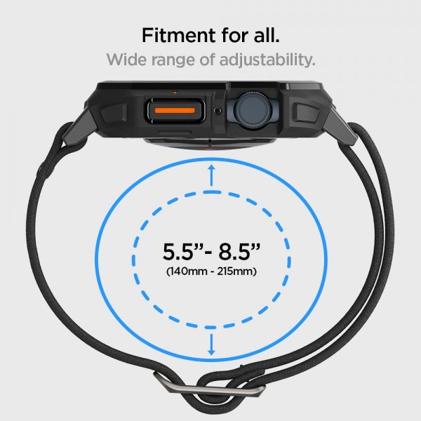 Spigen Apple Watch 45mm Rem og Skal Lite Fit Pro Mat Sort