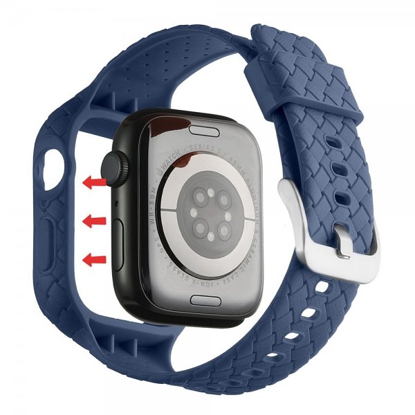 Apple Watch 45mm Rem Vævet tekstur Mørkeblå
