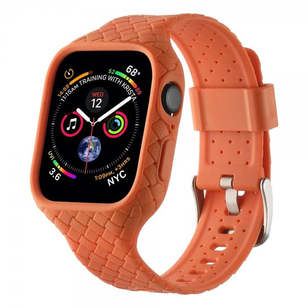 Apple Watch 45mm Armbånd Vævetekstur Orange