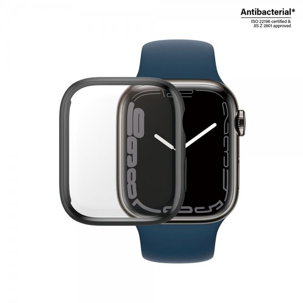 PanzerGlass Apple Watch 45mm Skal med Skærmbeskyttelse Full Body Protector Sort