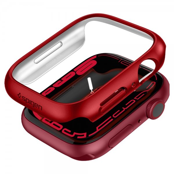 Spigen Apple Watch 45mm Cover Thin Fit Metallic Red