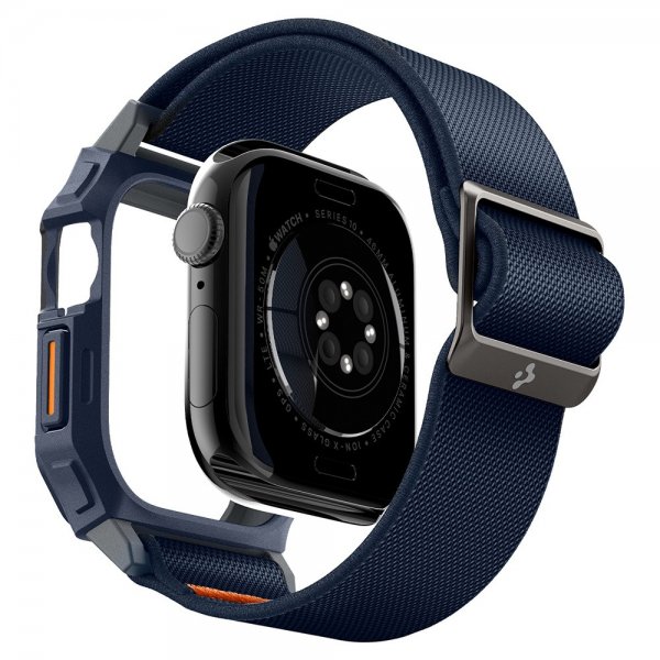Spigen Apple Watch 46 mm (Series 10/11) Rem og Etui Lite Fit Pro Navy Blue