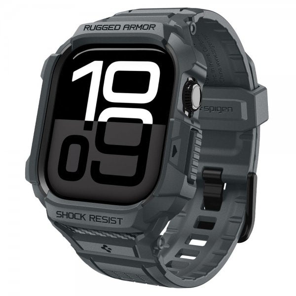 Spigen Apple Watch 46mm (Serie 10/11) Rem Rugged Armor Pro 2 Dark Gray