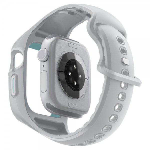 Spigen Apple Watch 46 mm (Series 10/11) Cover med Rem Liquid Air Pro Grå