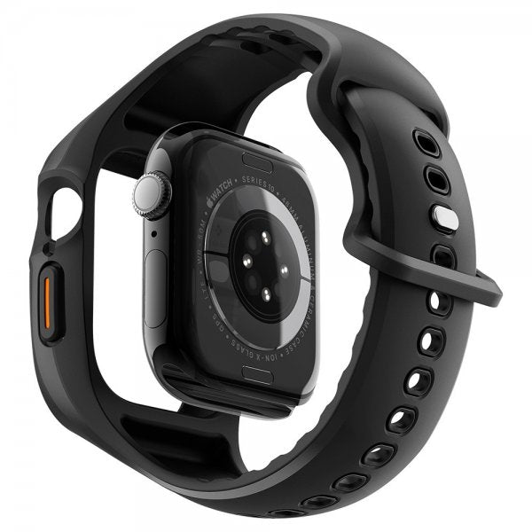 Spigen Apple Watch 46mm (Series 10/11) Cover med Rem Liquid Air Pro Mat Sort